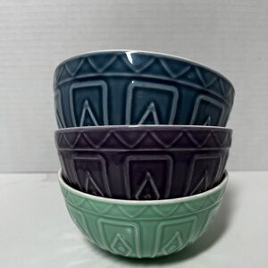 Trudeau Bowls 3-piece soup/salad/condiment porcelain